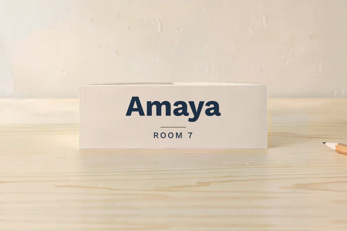 Desk name tent