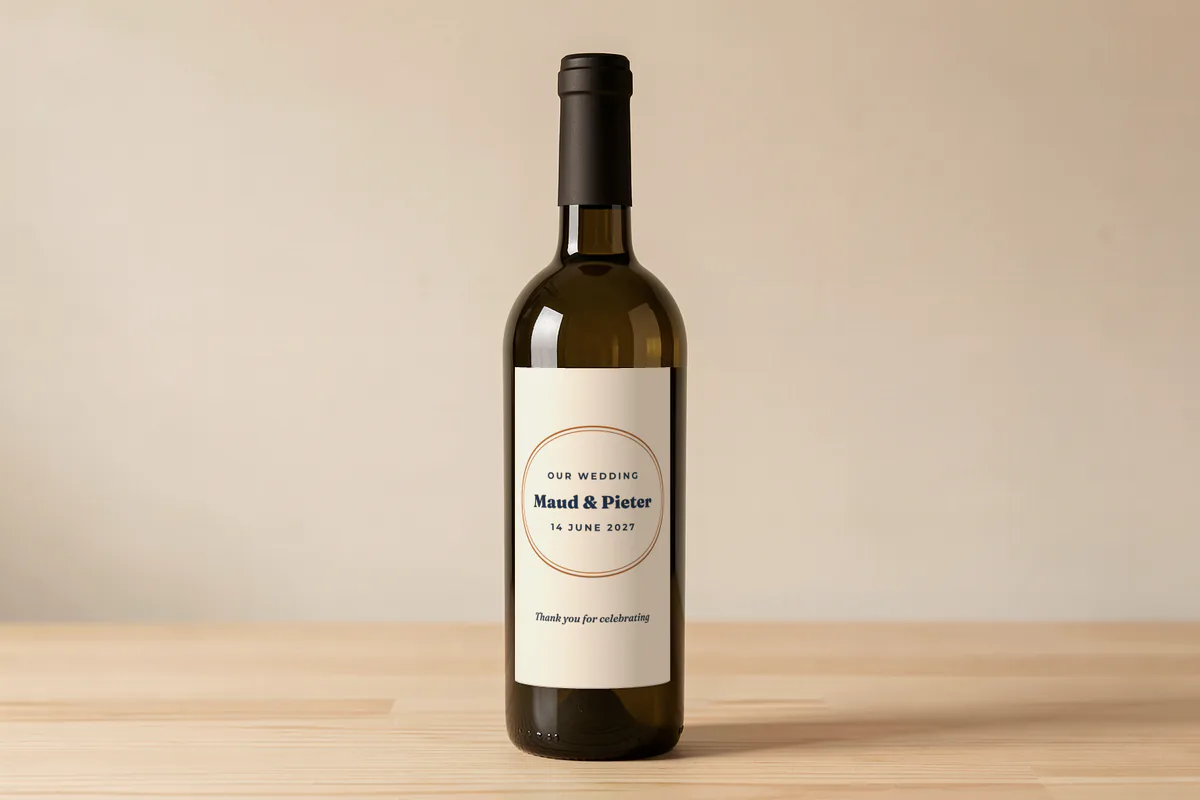 Celebration wine label