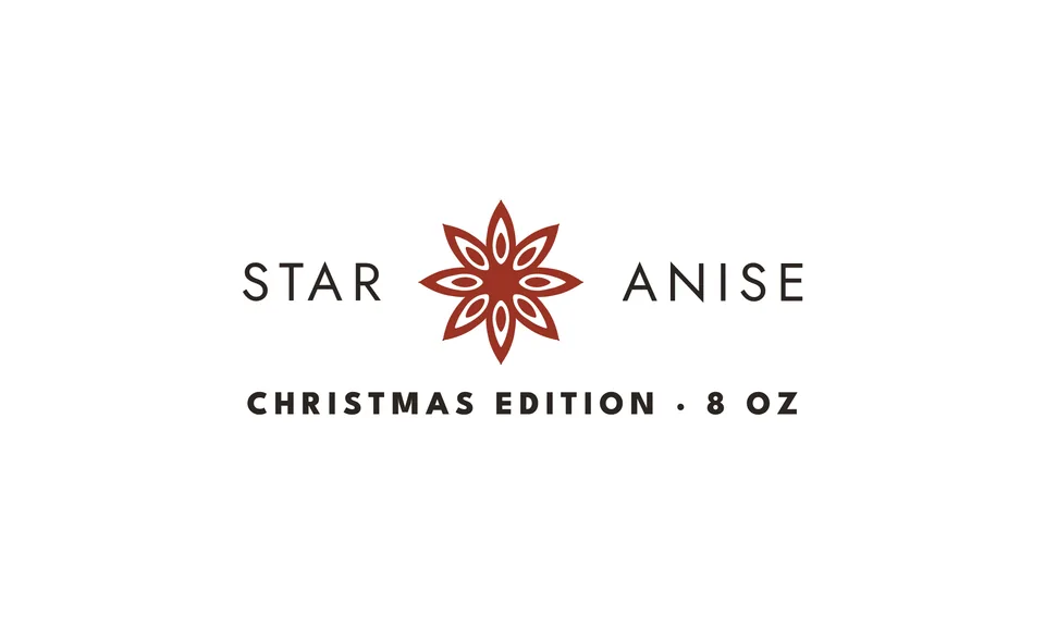 Star anise candle label on its own
