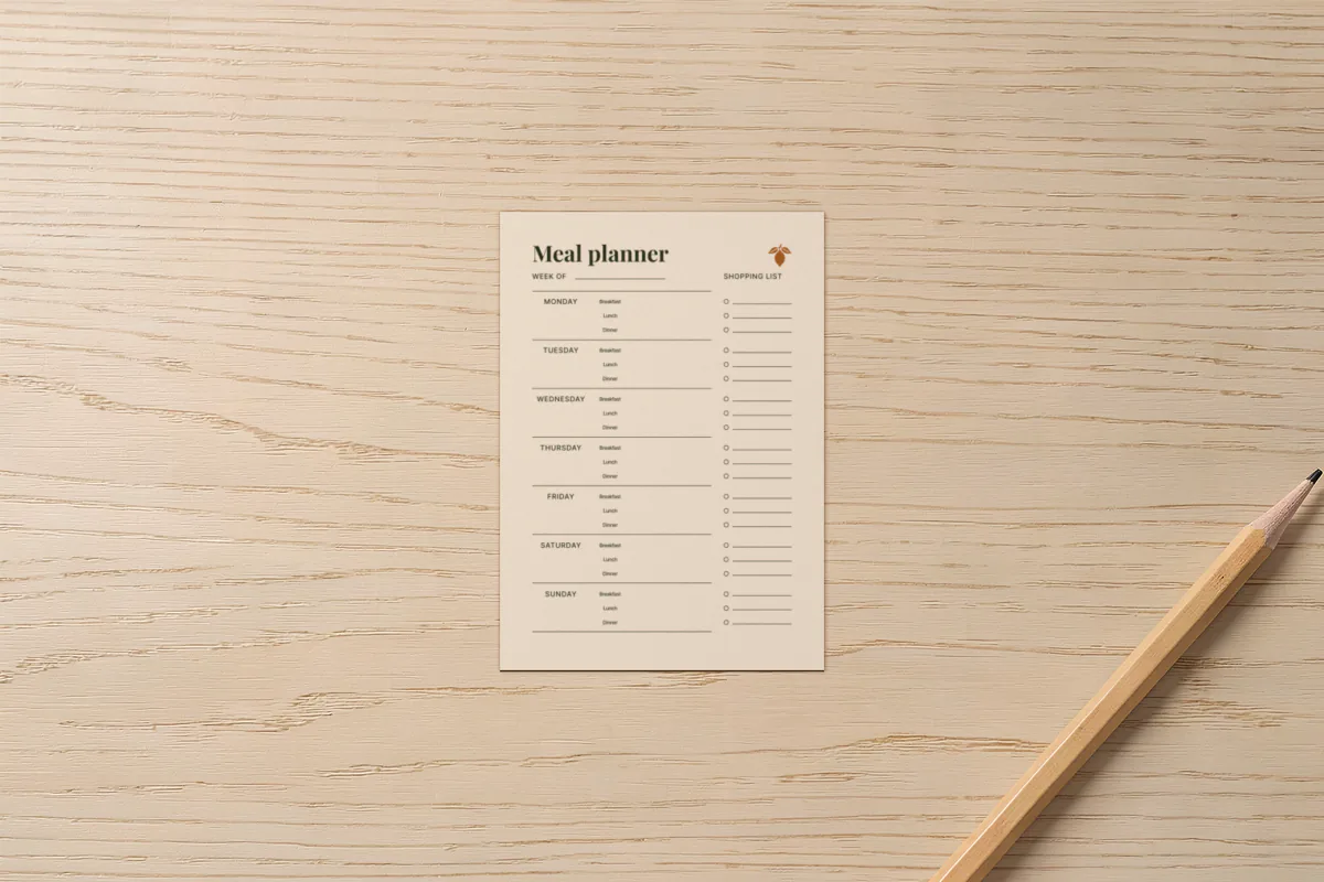 Weekly meal planner