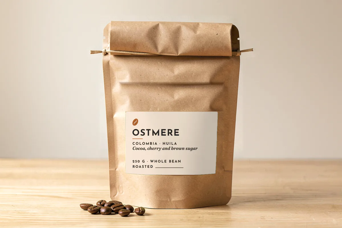 Coffee bag label