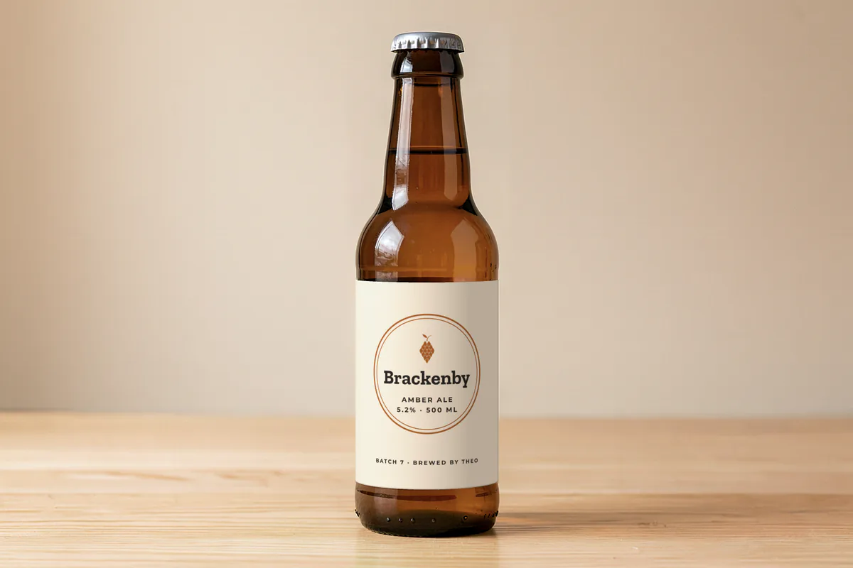 Homebrew bottle label